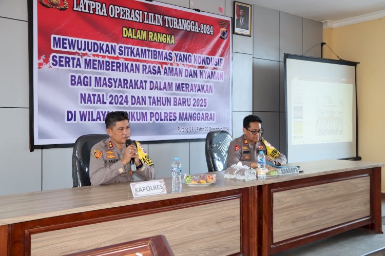 Polres Manggarai Gelar Kegiatan Lat Pra Ops Lilin Turangga 2024