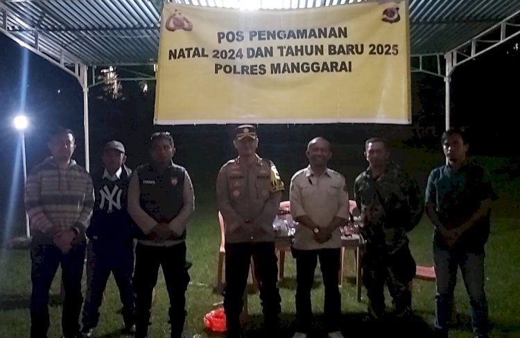 Kapolres Manggarai Terjun Langsung Cek Kesiapan Personil Pengamanan Misa Malam Natal