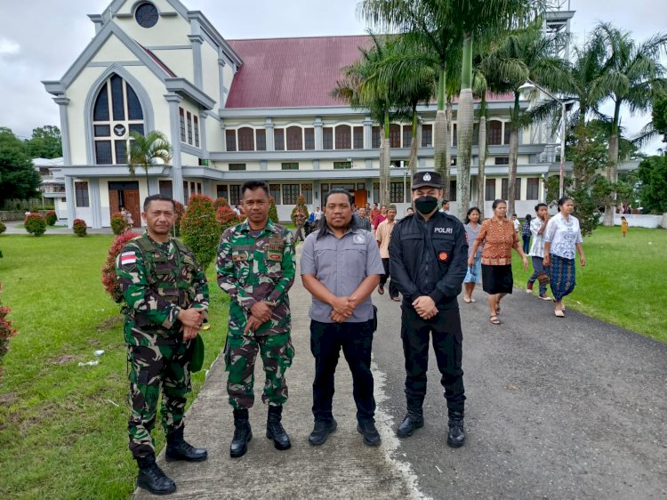 Polres Manggarai Terjunkan Personel untuk Pengamanan Misa Natal Kedua di Sejumlah Gereja