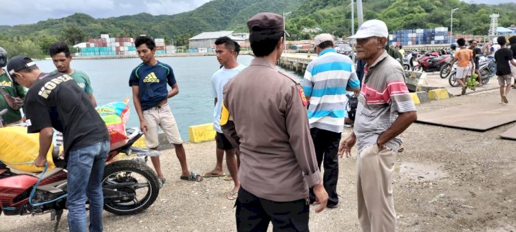 Pengamanan di Pos Terpadu Pelabuhan Laut Reo dalam Rangka Ops. Lilin Turangga 2024 Berjalan Lancar