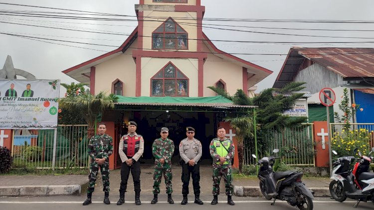 Polres Manggarai Gelar Pengamanan Ibadah Minggu di Kota Ruteng Jelang Tahun Baru