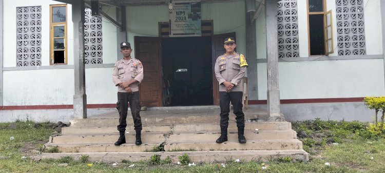 Kapolsek Satar Mese Pantau Langsung Pengamanan Ibadah Misa Paroki St. Stefanus Iteng