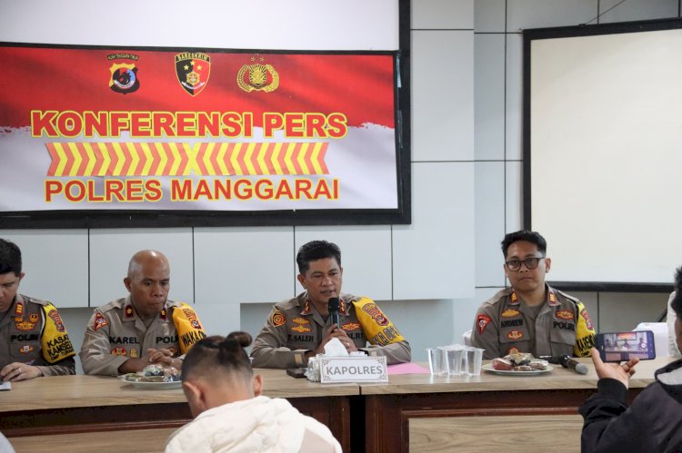 Kapolres Manggarai Gelar Konferensi Pers Akhir Tahun, Sampaikan Data Penanganan Kasus 2024