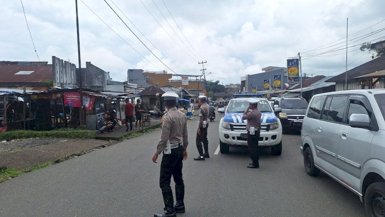 Satlantas Polres Manggarai Gelar Patroli KRYD dan Himbauan Kamseltibcarlantas di Kota Ruteng