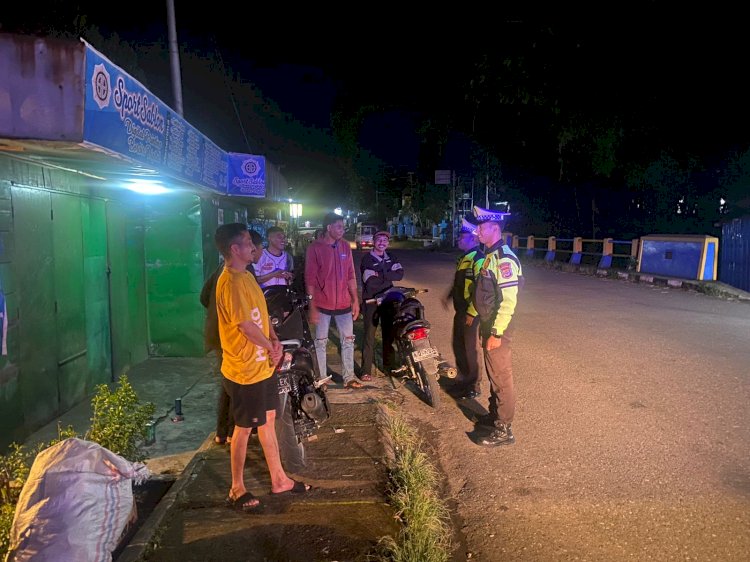 Antisipasi Balap Liar dan Laka Lantas, Satlantas Polres Manggarai Gelar Patroli Malam