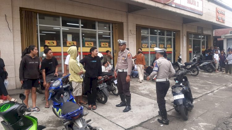 Satlantas Polres Manggarai Gelar Patroli KRYD dan Himbauan Kamseltibcarlantas di Kota Ruteng