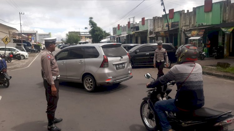 Satlantas Polres Manggarai Gelar Patroli KRYD dan Himbauan Kamseltibcarlantas di Kota Ruteng