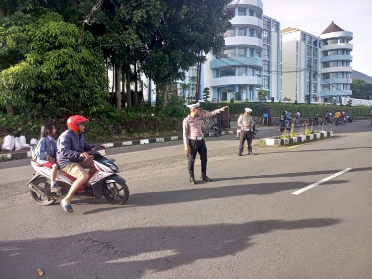 Satlantas Polres Manggarai Gelar Pamturlalin Rutin untuk Tingkatkan Keselamatan Lalu Lintas