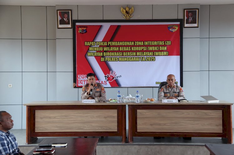 Kapolres Manggarai pimpin Rapat Pokja Pembangunan Zona Integritas Menuju WBK dan WBBM Tahun 2025