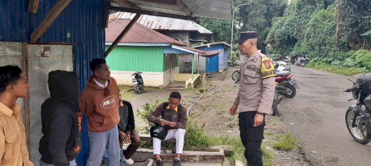 Cegah Kenakalan Remaja, BRIPKA Damasus S. Sunding Lakukan Patroli Dialogis di Langke Rembong