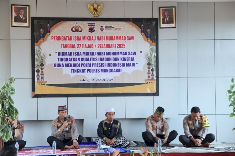 Polres Manggarai Gelar Peringatan Isra Mikraj Nabi Muhammad SAW, Tingkatkan Kualitas Ibadah dan Kinerja