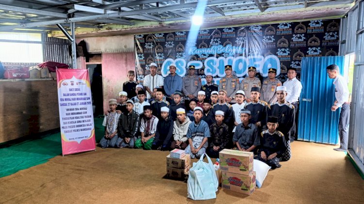 Kapolres Manggarai Pimpin Langsung Bakti Sosial dalam Rangka Peringatan Isra Mikraj Nabi Muhammad SAW