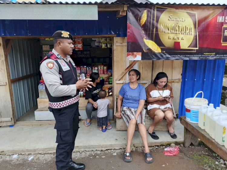 Sat Samapta Polres Manggarai Gelar Patroli Dialogis dan Pengaturan Lalu Lintas di Luar Kota Ruteng