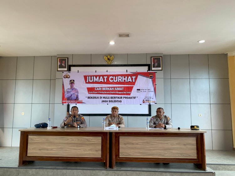 Polres Manggarai Gelar Jumat Curhat Bersama Calon Peserta Pelatihan Gada Pratama