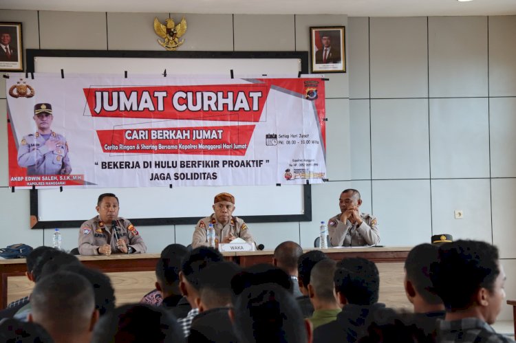 Polres Manggarai Gelar Jumat Curhat Bersama Calon Peserta Pelatihan Gada Pratama