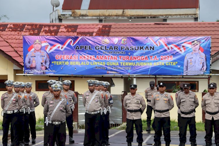 Polres Manggarai Melaksanakan Apel Gelar Pasukan Operasi Keselamatan Turangga 2025