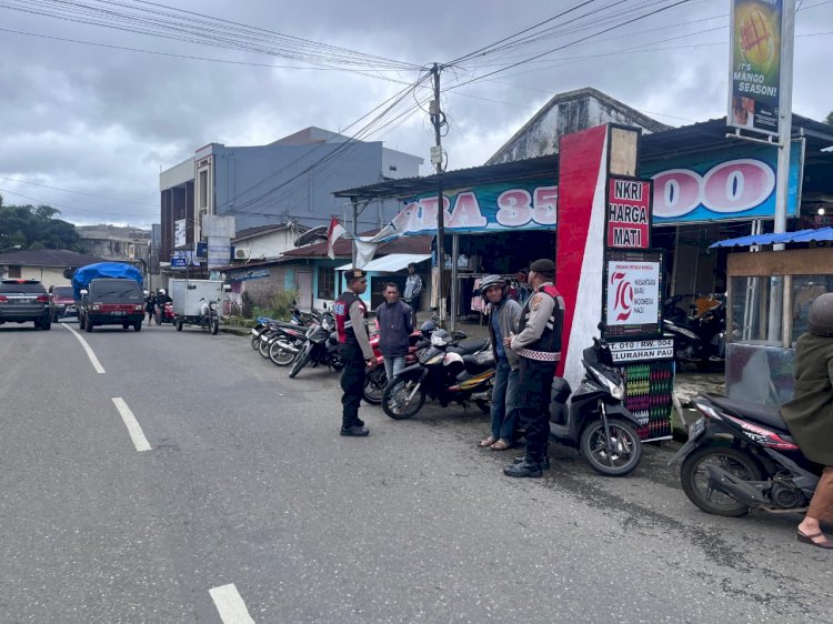 Anggota Samapta Polres Manggarai Laksanakan Patroli Kota dan Pengaturan Lalu Lintas