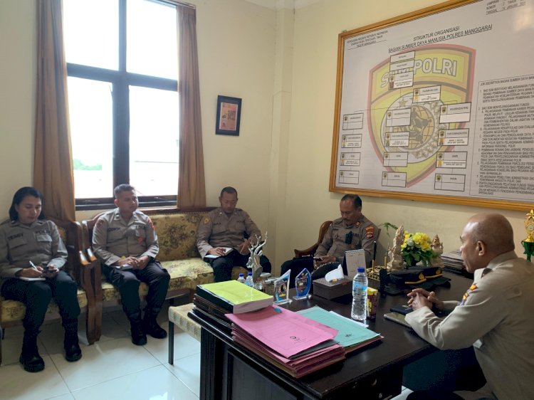 Wakapolres Manggarai Pimpin Anev Bag SDM, Menekankan Beberapa Hal Penting