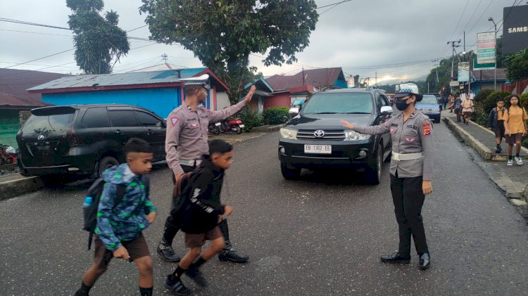 Wujudkan Kamseltibcar Lantas, Satlantas Polres Manggarai Gelar Pamturlalin Rutin