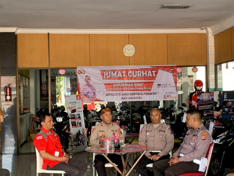 Polres Manggarai Gelar Jumat Curhat di PT. Nasional Perkasa Motor  Ruteng