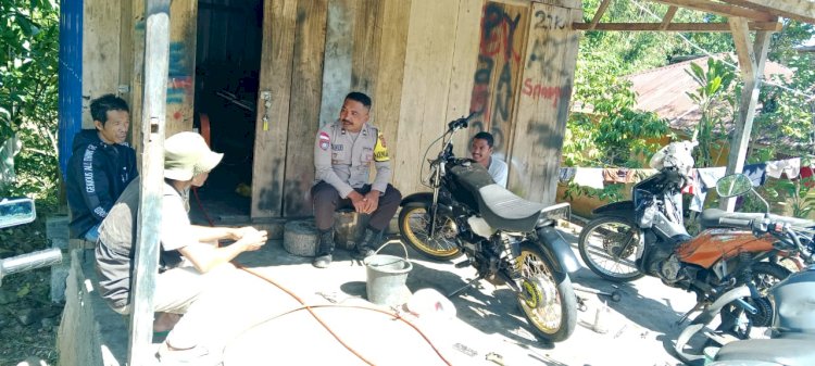 Bhabinkamtibmas Kecamatan Cibal Laksanakan Patroli dan Sambang, Sampaikan Himbauan Kamtibmas