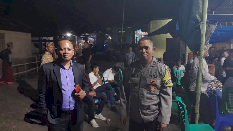 Bhabinkamtibmas Rahong Utara Lakukan Pengamanan Pesta Pernikahan di Kampung Purang Tia