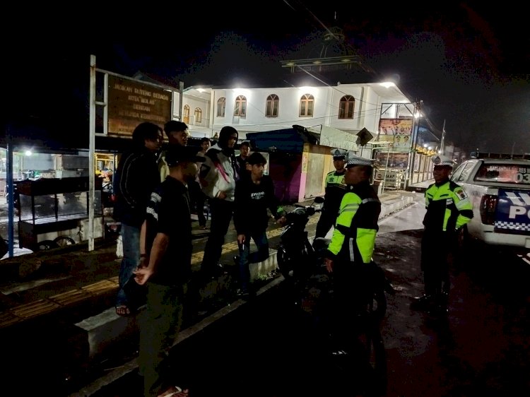 Patroli Malam Sat Lantas Polres Manggarai Antisipasi Balap Liar dan Laka Lantas