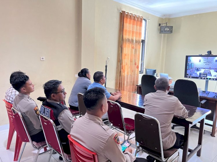 Polres Manggarai Ikuti Bimbingan Rohani Agama Islam, Katolik, Protestan, dan Hindu via Zoom Meeting