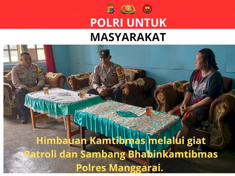 Himbauan Kamtibmas Melalui Patroli dan Sambang Bhabinkamtibmas di Kelurahan Waso