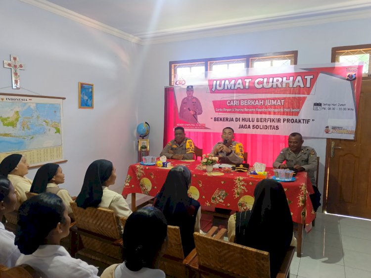 Wakapolres Manggarai Pimpin Kegiatan Jumat Curhat di Kesusteran Hamba-Hamba Ekaristi