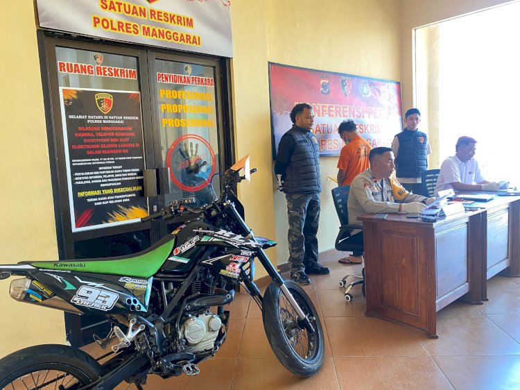 Pencuri Motor di Ruteng Berhasil Diringkus, Polisi Amankan Barang Bukti