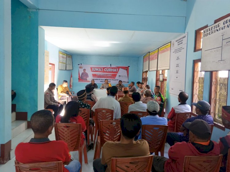 Wakapolres Manggarai Pimpin Jumat Curhat di Desa Mendo, Bangun Sinergitas Jaga Kamtibmas