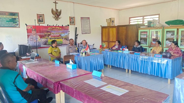 Jumat Curhat, Polsek Cibal Dengarkan Aspirasi Kepala Sekolah dan Guru SDK Pagal 2
