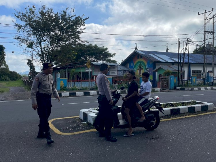 Sat Samapta Polres Manggarai Gencar Lakukan Patroli Dialogis untuk Cegah Aksi Premanisme di Dalam Kota Ruteng.