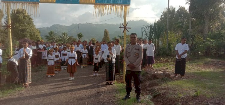 Polsek Cibal Laksanakan Pengamanan dan Pengawalan Perarakan Patung Bunda Maria