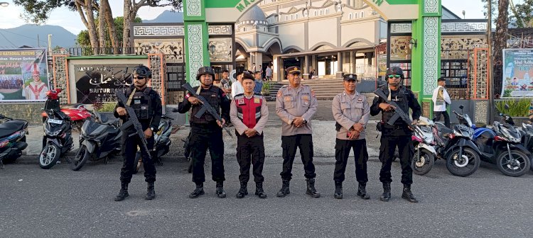 Polres Manggarai Gelar Personil Pengamanan Sholat Ied Hari Raya Idul Adha 1446 H di Ruteng