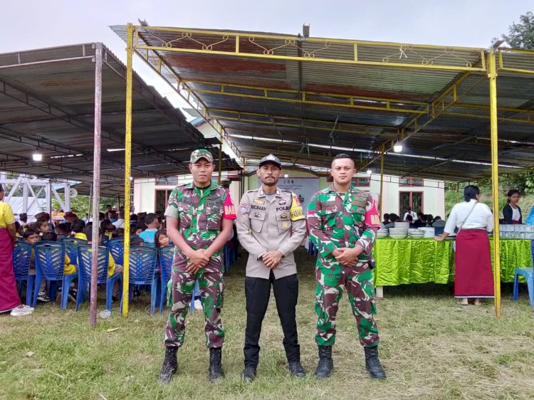 Sinergitas TNI-Polri amankan kunjungan Frater Ledalero di Gereja Santa Maria Bunda Segala Bangsa Narang