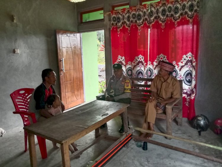Bhabinkamtibmas Satarmese Barat Sampaikan Himbauan Kamtibmas Di Desa Beakondo