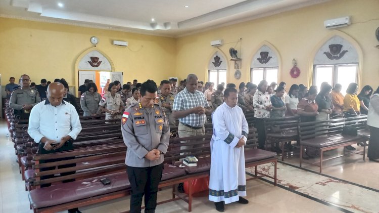 Doa Bersama Seluruh Anggota Warnai Peringatan Hari Bhayangkara ke-79 di Polda NTT