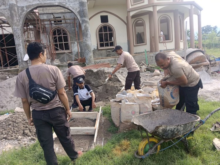 Polsek Satarmese Gelar Bakti Sosial Di Tempat Ibadah Jelang Hut Bhayangkara Ke-79