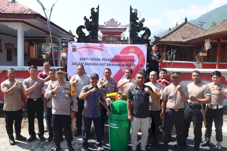 Sambut Hari Bhayangkara ke-79, Polres Manggarai Gelar Bakti Sosial Religi di Tempat Ibadah