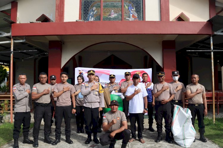 Sambut Hari Bhayangkara ke-79, Polres Manggarai Gelar Bakti Sosial Religi di Tempat Ibadah