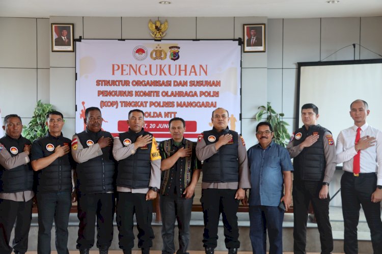 Kapolres Manggarai Kukuhkan Struktur Organisasi dan Pengurus Komite Olahraga Polri Tingkat Polres Manggarai