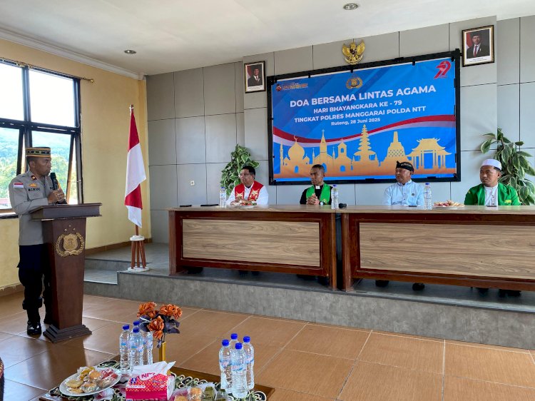 Polres Manggarai Gelar Doa Bersama Lintas Agama Dalam Rangka Hari Bhayangkara Ke-79