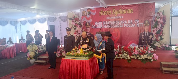 Syukuran Hari Bhayangkara Ke-79 Polres Manggarai Berlangsung Khidmat Dan Meriah