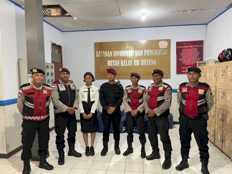 Patroli Sambang Satuan Samapta Polres Manggarai di Rutan Kelas IIB Ruteng, Wujud Sinergi Jaga Kamtibmas Kondusif