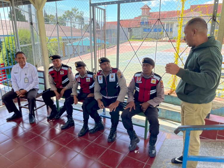Patroli Sambang Satuan Samapta Polres Manggarai di Rutan Kelas IIB Ruteng, Wujud Sinergi Jaga Kamtibmas Kondusif