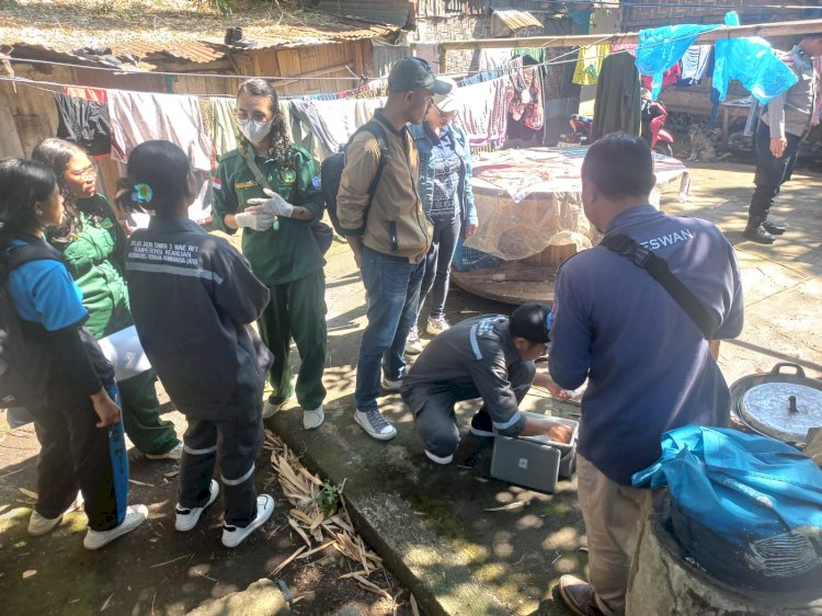 Bhabinkamtibmas Kelurahan Lawir Bersama Tim Laksanakan Vaksinasi HPR untuk Tekan Risiko Rabies di Wilayah Binaan