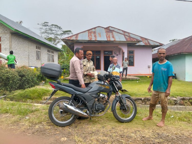 Bhabinkamtibmas Desa Bangka La’o Sambangi Warga, Sampaikan Pesan Kamtibmas