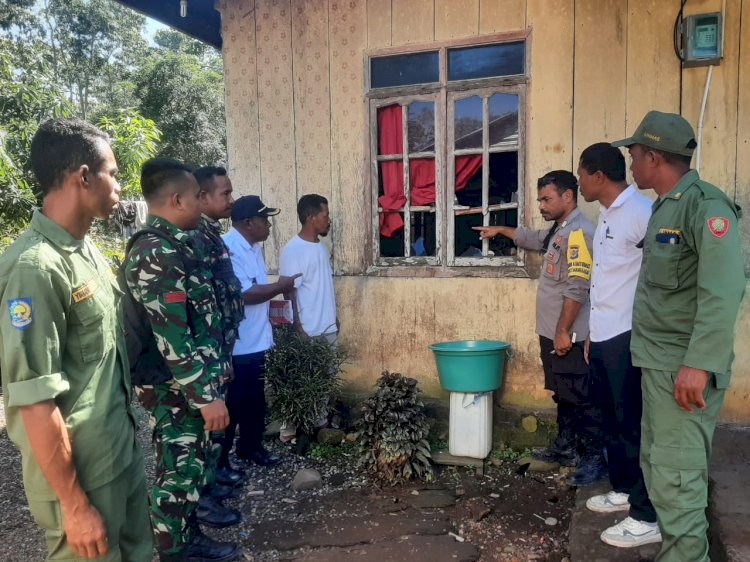 Bhabinkamtibmas Reok Barat Bersama Babinsa Tangani Awal Kasus Pengerusakan dan Penganiayaan di Kampung Tureng dan Sambor